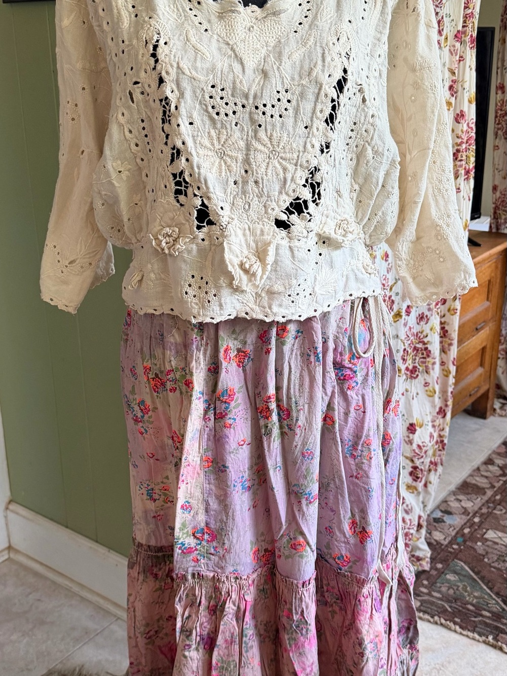 Magnolia Pearl eyelet top in moonlight NWT vintage - Picture 2 of 7